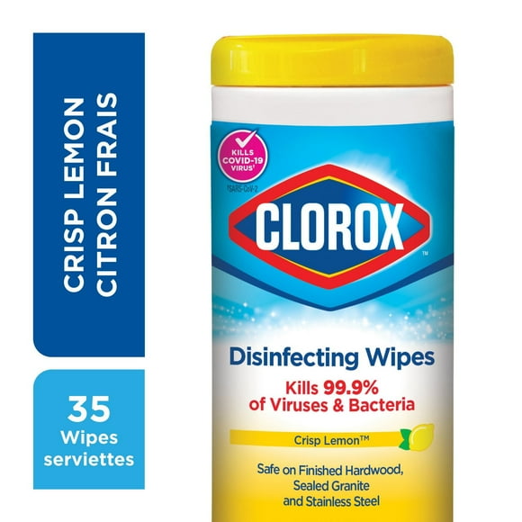Clorox® Disinfecting Wipes, Cleans and Sanitizes, Lemon Fresh, 35 Count, Use on multiple surfaces*