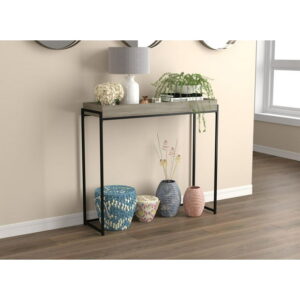 Safdie & Co. Console Table 35L Dark Taupe Sunken Tray