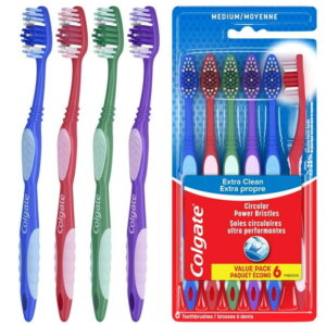 Colgate Extra Clean Full Head Toothbrush, Medium - 6 Count, 6 Count