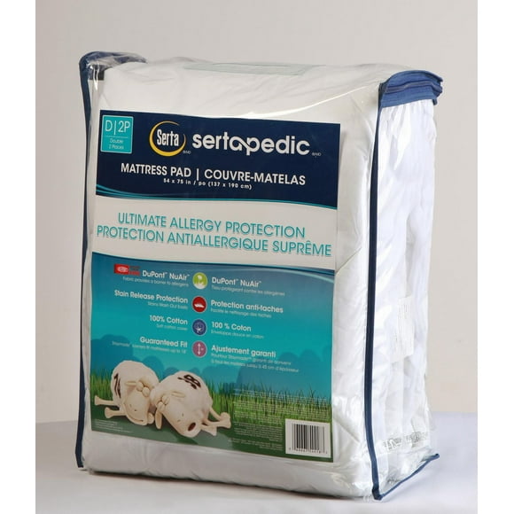 Sertapedic Ultimate Allergy Protection Mattress Pad Double