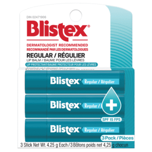 Blistex Regular Lip Balm Value Pack Sunscreen / Lip Protectant, 3 x 4.25g sticks SPF 15