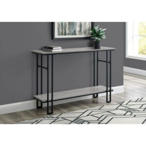 Monarch Specialties Accent Table, Console, Entryway, Narrow, Sofa, Living Room, Bedroom, Metal, Laminate, Grey, Black, Contemporary, Modern