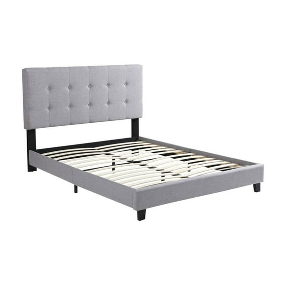 Dorian Queen Platform Bed, Silver