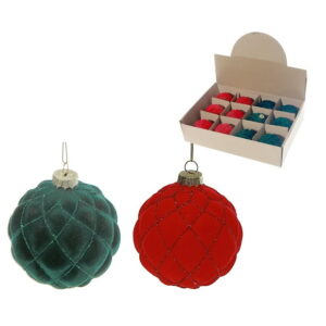 8Cm 3 Pc Glass Ornament In Gift Box (Beaded Crystal)