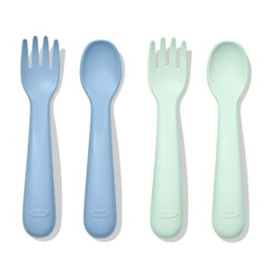 Oxo Tot Plastic Forks & Spoons - Opal & Dusk - 6 months +