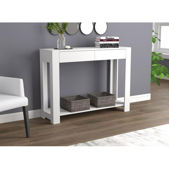 Safdie & Co. Console Table 40" White With 2 Drawers