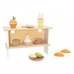 Janod Cake Display Stand-12 Accessories-Pretend Play FSC Wooden Toy-Imagination-Enhancing-3 Years +