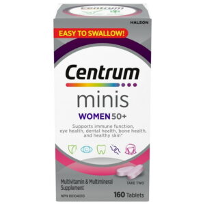 Centrum Women 50+ Multivitamin and Multimineral Supplement, Mini Tablets, 160 Count, 160 Count