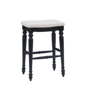 Hunter Black Backless Barstool