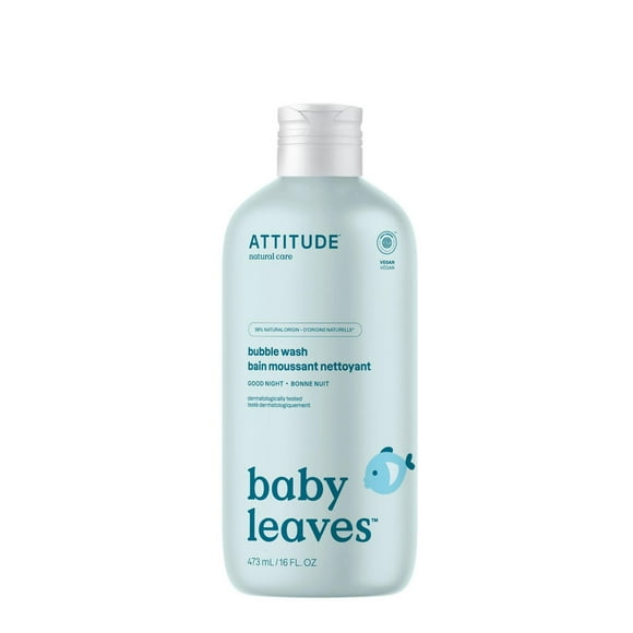 ATTITUDE baby leaves, Bubble Wash, Good Night, 473 mL