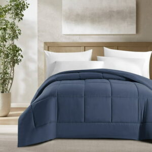 Swift Home High-Filled Down Alternative Comforter, Ultra Soft All Season Hypoallergenic Bedding, King, Indigo