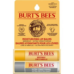 Burts Bees®100% Natural Origin Lip Balm, Ultra Conditioning & Beeswax -, 2 tubes