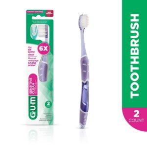 GUM® TECHNIQUE® Sensitive Clean Toothbrush, Compact, Ultra Soft Bristles