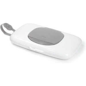 OXO Tot - On-the-Go Wipes Dispenser - Travel Wipes Case Reusable Refillable Wet Wipe - Bag Travel Wipes Dispenser for Baby Toddler for Diapering - Gray