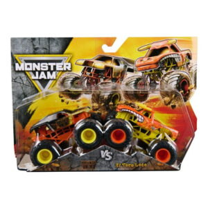 Monster Jam, Max-D Vs. El Toro Loco Die-Cast Monster Trucks, 1:64 Scale, Kids Toys for Boys Ages 3 and up