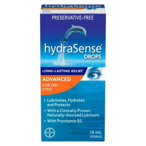 hydraSense Advanced Eye Drops, For Dry Eyes, Fast and Long Lasting Relief, Preservative Free, Naturally Sourced Lubricant, With Provitamin B5, 10mL