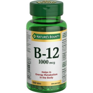 NATURE'S BOUNTY Vitamin B-12, 1000 mcg, Helps Energy Metabolism, Helps Red Blood Cell Formation, Prevents Vitamin B-12 Deficiencies, Supports Immune System, Tablets 100.0 count, 100 Tablets
