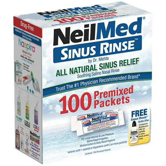 Sinus Rinse Regular Mixture Packets 100ct, Sinus Rinse Premixed Regular Refill Packets
