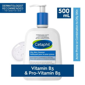 Cetaphil Oily Skin Cleanser | Gentle Foaming Daily Facial Cleanser | Ideal Face Wash for Sensitive, Combination to Oily Skin | Dermatologist Recommended, 500ml