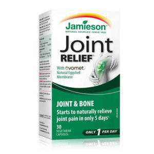 Jamieson Joint Relief Capsules, Natural Eggshell Membrane, Clinically Studied Ingredients, with Vitamin D. Supports Bone Health, Stiffness, and Provides Joint Pain Relief in 5 Days, Non-GMO, Gluten-Free, 30 Count, Proudly Canadian, 30 capsules
