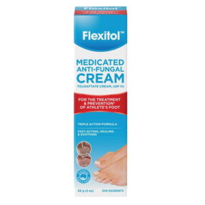 Flexitol Medicated Anti-Fungal Cream for Athlete's Foot, 56 g
