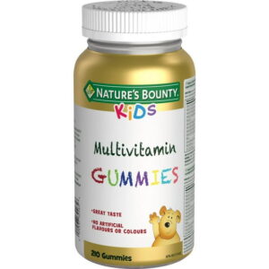 Nature's Bounty Kids Multivitamin Gummies, Source Of Vitamins And Minerals, Supports Immune Function, No Artificial Colours, No Artificial Flavours, Taste Great, Cherry, Grape And Orange Flavours, 230 pc