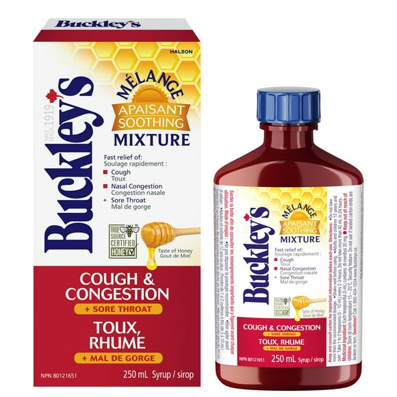 BUCKLEY'S Soothing Mixture Syrup for Cough, Congestion & Sore Throat, 250ml, BUCKLEY'S Soothing Mixture (Syrup)
