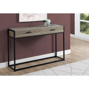 Monarch Specialties Accent Table, Console, Entryway, Narrow, Sofa, Storage Drawer, Living Room, Bedroom, Metal, Laminate, Brown, Black, Contemporary, Modern