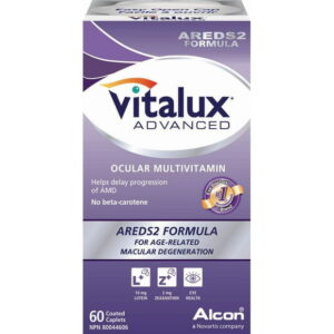 VITALUX® Advanced, Ocular Multivitamin, Age-Related Macular Degeneration Supplement with AREDS 2, AMD, 60 Capsules