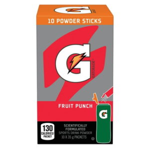 Gatorade Fruit Punch Sports Drink Powder 10 x 35g, Packets, 10 x 35 g