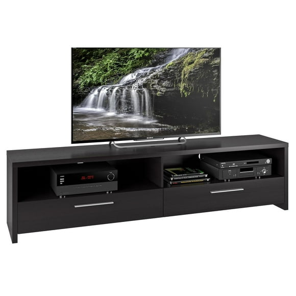 CorLiving Fernbrook Black Engineered Wood TV Stand with Drawers for Most TVs up to 95"