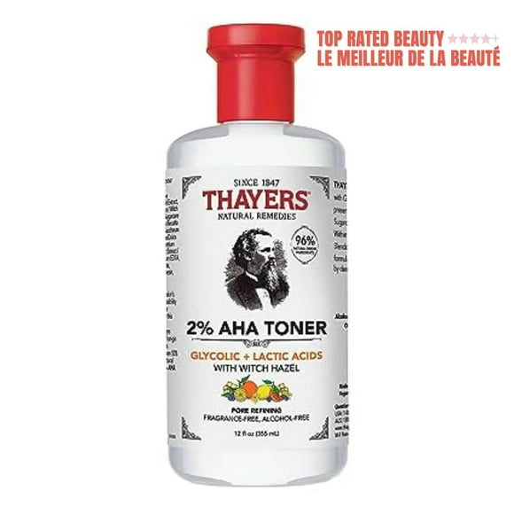 2% AHA Exfoliating Toner with Glycolic Acid, Lactic Acid and Witch Hazel