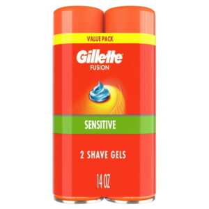 Gillette Fusion Sensitive Skin Shaving Gel for Men, For Smooth Skin, With Almond Oil, Shave Gel for Mens Grooming Suitable for Sensitive Skin, 396G