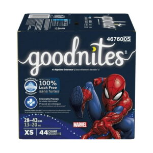 Goodnites Boys' Nighttime Bedwetting Underwear, Giga Pack, Size XS - XXL | 44-24 Count, Size XS - XXL | 44-22 Count