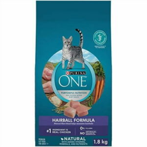 Purina ONE +Plus Hairball Formula Chicken, Dry Cat Food 1.8 kg, 1.8 kg