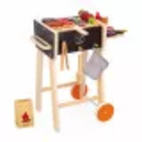 Janod - Barbecue - Wooden Cook Station - 36 Accessories - Development Toy - Early-Learning - Discovery for Children and Toddlers - from 3 Years + - Multilingual