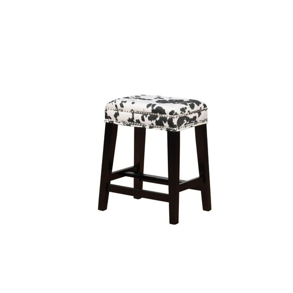 Carter Black Cow Print Counter Stool