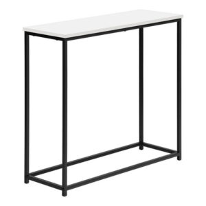Monarch Specialties Accent Table, Console, Entryway, Narrow, Sofa, Living Room, Bedroom, Metal, Laminate, White, Black, Contemporary, Modern