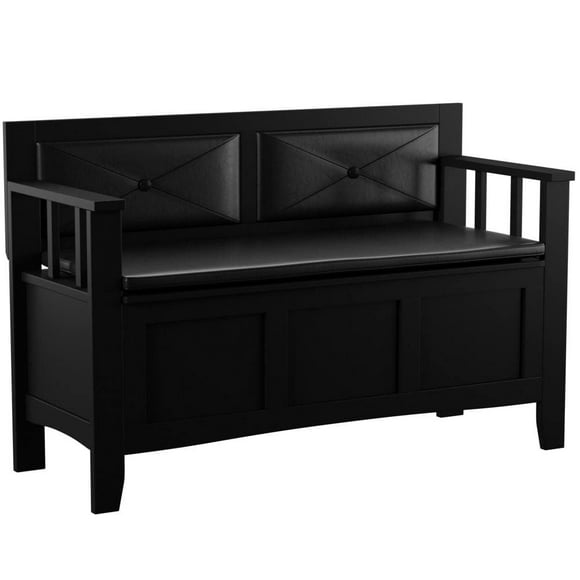 Elio Black Padded Bench