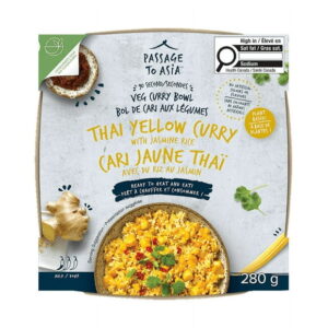Passage to Asia - Thai Yellow Curry Vegetable Bowl (280g), Deliciously quick: authentic Thai Veg Curry in 90 seconds