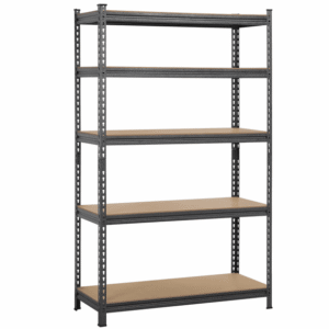 Fullfurnique 73.5" Height 5 Tiers Adjustable Boltless Storage Shelf, Black