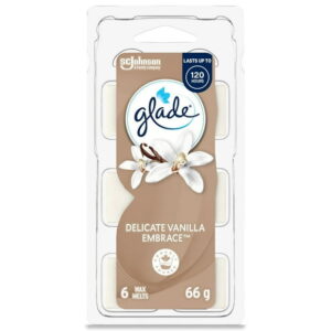 Glade® Wax Melt Air Freshener Refills, Delicate Vanilla Embrace, 6 Melts