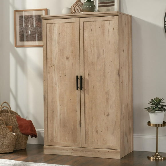 Sauder Aspen Post Storage Cabinet in Prime Oak Finish