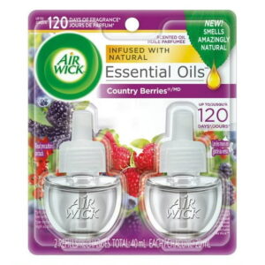Air Wick Plug-in Air Freshener, Scented Oil Refills, Country Berries, 2 Refills