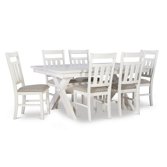 Padilla 7-Piece Dining Set, White
