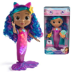 Gabby's Dollhouse: The Movie, Sing & Shine Mermaid Gabby, Waterproof Mermaid Doll, Lights & Sounds, Gabby's Dollhouse: The Movie, Sing & Shine Mermaid Gabby, Waterproof Mermaid Doll with Lights & Sounds, Kids Toys for Girls & Boys Ages 3 and Up