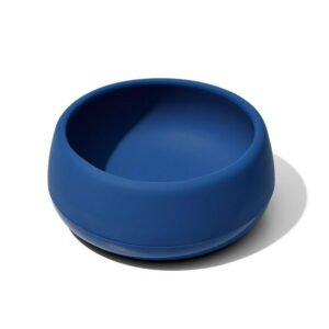 OXO Tot - Silicone Bowl - Food-Safe Silicone - Flexible - Perfect for Toddlers Learning to Feed Themselves - BPA-free - Navy