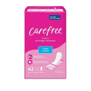 Carefree Acti-Fresh Body Shape Panty Liners Long To Go Pack of 42 Liners, 42 Panty Liners
