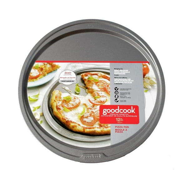 GoodCook Everyday Nonstick Steel Pizza Pan, 12", Gray, GC 12" PIZZA PAN
