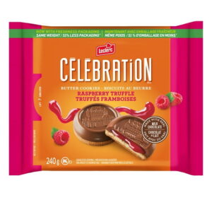 CELEBRATION RASPBERRY MILK CHOCOLATE COATED, 240G EACH BOX